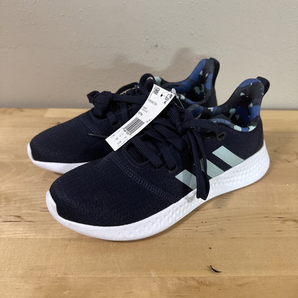 NEW Adidas Cloudfoam Comfy Sneakers Women 6.5 Blue Lace Up Walking Comfort Shoes